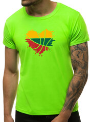Zaļš neona vīriešu krekls "Lika" JS/712005-43494-XXL цена и информация | Мужские футболки | 220.lv