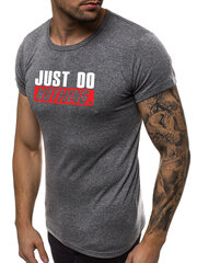 Tumši pelēks vīriešu krekls "Lika" JS/712005-43542-XXL цена и информация | Мужские футболки | 220.lv