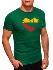 Мужская футболка Širdis JS/712005-43528, зеленая цена и информация | Мужские футболки | 220.lv