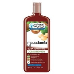 Natural World Kondicionieris ar makadāmijas eļļu 500ml cena un informācija | Matu kondicionieri, balzāmi | 220.lv