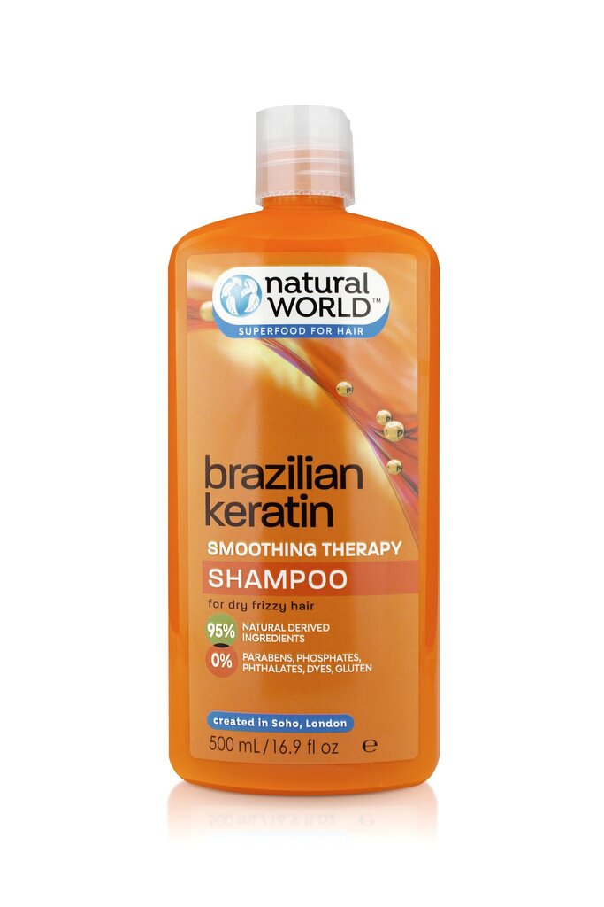 Natural World Brazīlijas keratīna šampūns 500ml cena un informācija | Šampūni | 220.lv