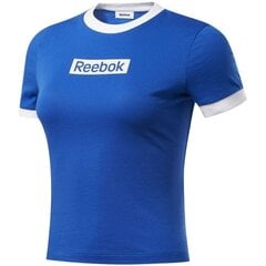 Спортивная футболка женская Reebok Training Essentials Linear Logo Tee W FK6682, 51599, синяя цена и информация | Спортивная одежда для женщин | 220.lv