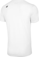 Комфортная мужская футболка 4F, белого цвета, размер XXL цена и информация | Мужские футболки | 220.lv