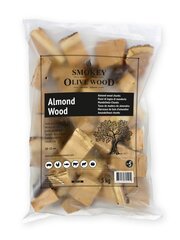 Koksnes gabali kūpināšanai SMOKEY OLIVE WOOD Almond (Mandeļkoks) No.5, 5 kg цена и информация | Коптильни, аксессуары | 220.lv