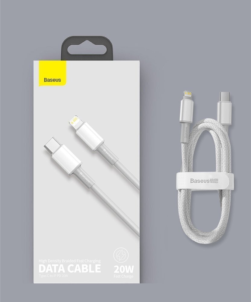 Kabelis Baseus USB Type C - Lightning 20 W, 1 m 6953156231924 cena un informācija | Savienotājkabeļi | 220.lv