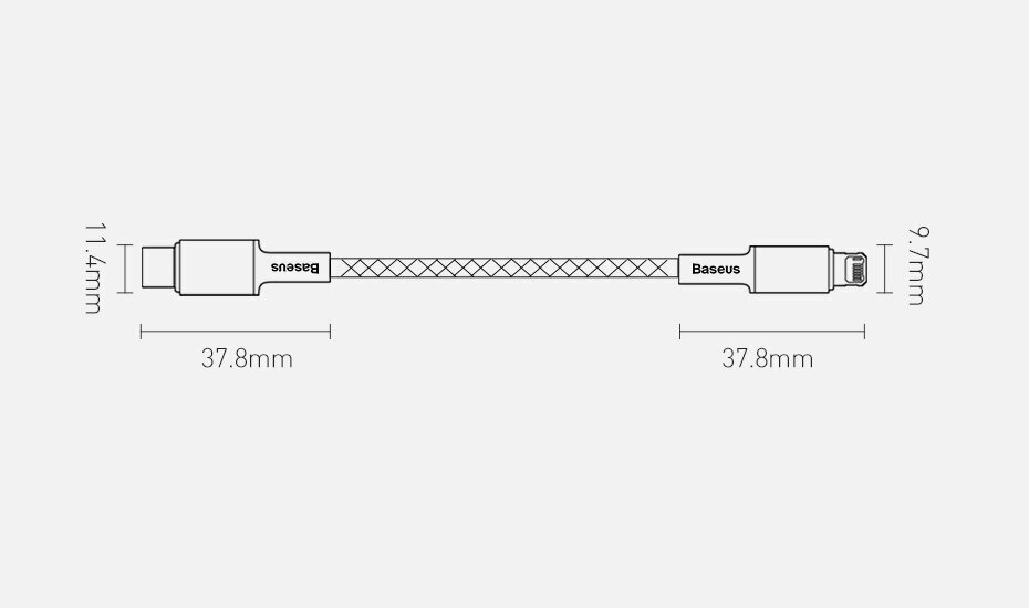 Kabelis Baseus USB Type C - Lightning 20 W 2 m 02442 cena un informācija | Savienotājkabeļi | 220.lv