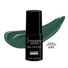 Gela nagu laka "Sincero Salon", 6 ml, GREEN MONSTER, 695 цена и информация | Лаки для ногтей, укрепители | 220.lv