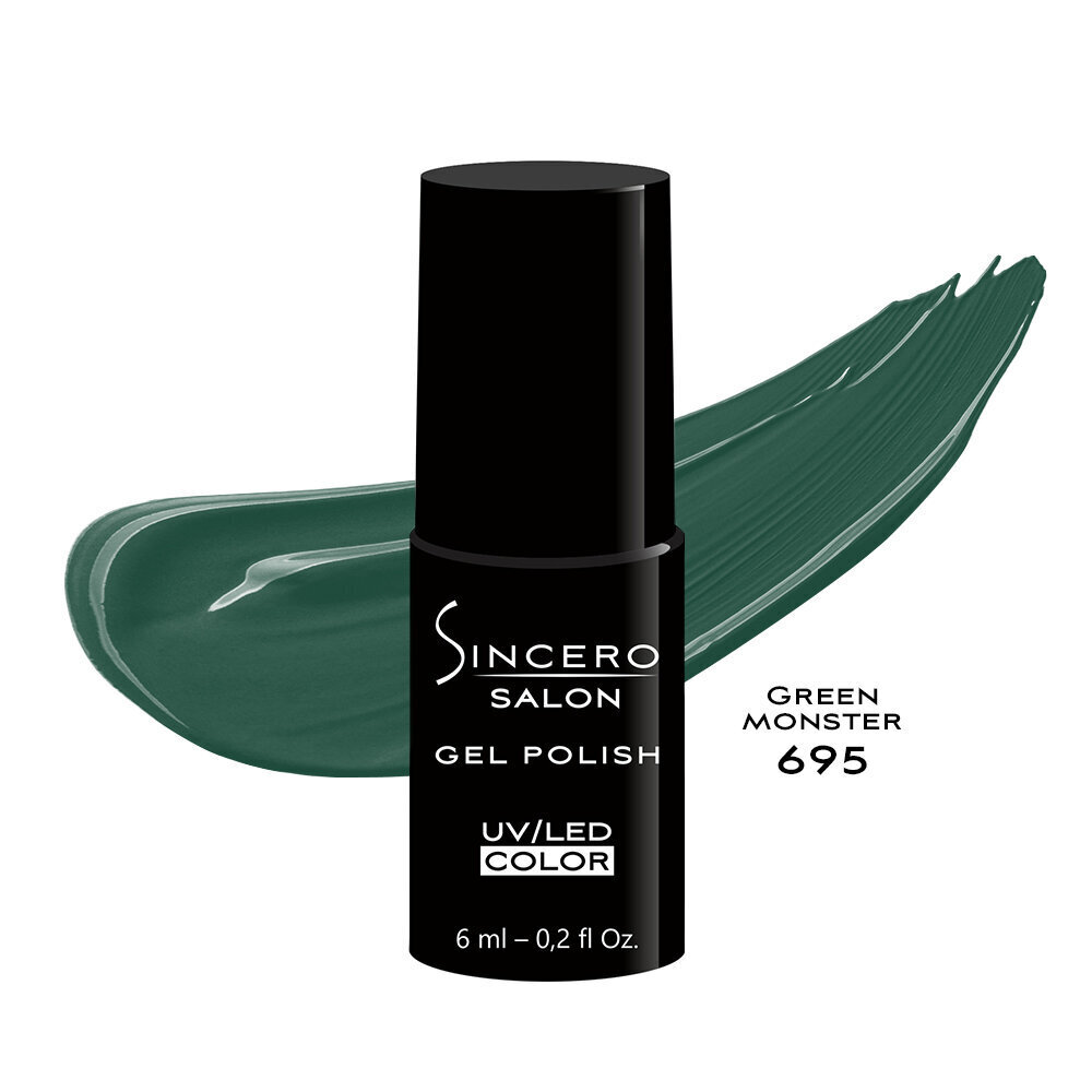 Gela nagu laka "Sincero Salon", 6 ml, GREEN MONSTER, 695 cena un informācija | Nagu lakas, stiprinātāji | 220.lv