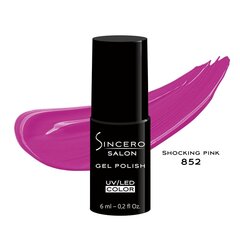 Gēla nagu laka "Sincero Salon", 6 ml, Shocking Pink, 852 cena un informācija | Nagu lakas, stiprinātāji | 220.lv