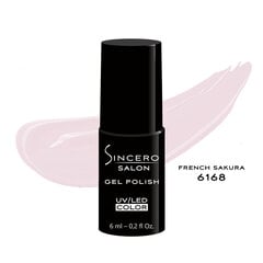 Гель-лак для ногтей «Sincero Salon», 6 мл, FRENCH SAKURA, 6168 цена и информация | Лаки для ногтей, укрепители | 220.lv