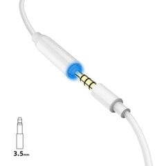 Адаптер Dudao Converter L16i Lightning, 3,5 мм, белый цена и информация | Кабели для телефонов | 220.lv