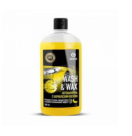 Automašīnu šampūns ar karnaubas vasku Wash & Wax (pudele 500ml) cena un informācija | Auto ķīmija | 220.lv