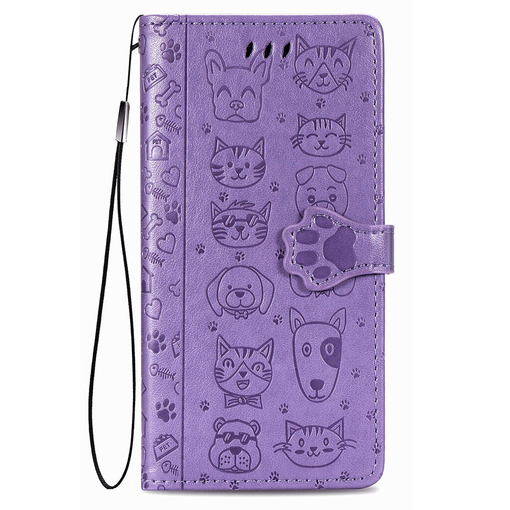 Maciņš Cat-Dog Samsung A025G A02s violets cena un informācija | Telefonu vāciņi, maciņi | 220.lv