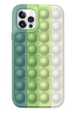 Hallo POP IT pretstresa silikona maciņš priekš Apple iPhone 12 / 12 Pro Zaļbalts cena un informācija | Telefonu vāciņi, maciņi | 220.lv
