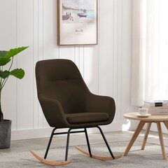 vidaXL šūpuļkrēsls, brūns audums cena un informācija | Atpūtas krēsli | 220.lv