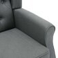 vidaXL masāžas krēsls ar kāju soliņu, gaiši pelēks audums cena un informācija | Atpūtas krēsli | 220.lv