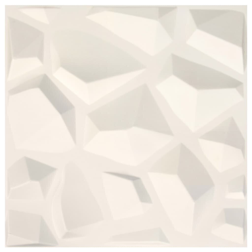 vidaXL sienas paneļi, 12 gab., 3D, 0,5x0,5 m, 3 m² cena un informācija | Griestu, sienu dekoru elementi | 220.lv