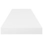 vidaXL sienas plaukti, 2 gab., spīdīgi balti, 80x23,5x3,8 cm, MDF cena un informācija | Plaukti | 220.lv