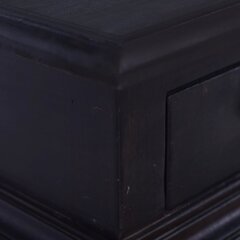 vidaXL naktsgaldiņš, gaiši melns, 35x30x60 cm, masīvs sarkankoks cena un informācija | Naktsskapīši | 220.lv