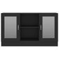 vidaXL vitrīna, melna, 120x30,5x70 cm, skaidu plāksne cena un informācija | Vitrīnas, bufetes | 220.lv