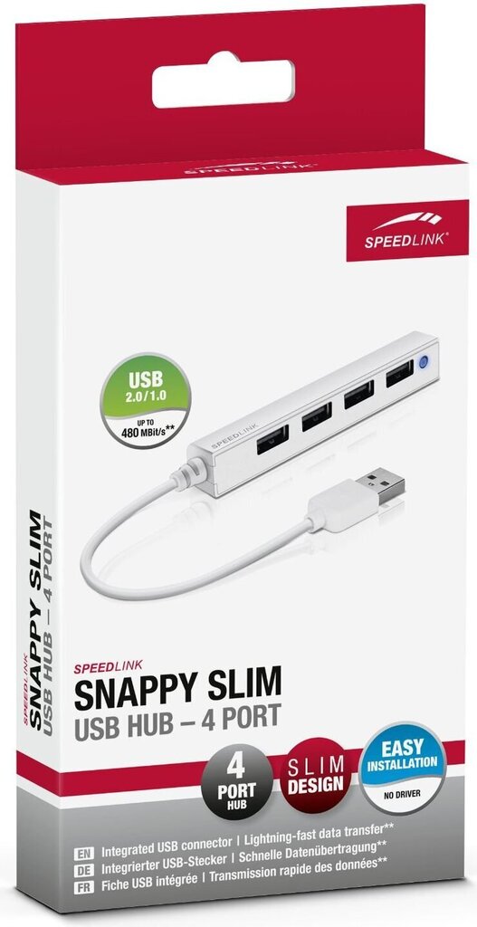 Speedlink Snappy Slim SL-140000-WE цена и информация | Adapteri un USB centrmezgli | 220.lv