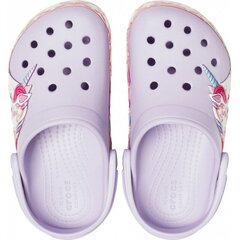 Тапочки для девочек Crocs FunLab Unicorn Band Cg, фиолетовые 206270 530 цена и информация | Детские резиновые сабо | 220.lv