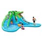 Piepūšamais batuts ar ūdens atrakcijām 4IQ Krokodils, zils cena un informācija | Piepūšamās rotaļlietas un pludmales preces | 220.lv