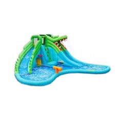 Piepūšamais batuts ar ūdens atrakcijām 4IQ Krokodils, zils cena un informācija | 4IQ Sports, tūrisms un atpūta | 220.lv
