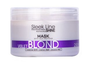 Маска для волос Stapiz Sleek Line Violet Blond 250 мл цена и информация | Бальзамы, кондиционеры | 220.lv