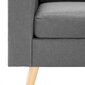 vidaXL trīsvietīgs dīvāns ar kājsoliņu, gaiši pelēks audums цена и информация | Dīvāni | 220.lv