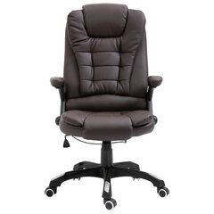 vidaXL biroja krēsls, brūna mākslīgā āda цена и информация | Офисные кресла | 220.lv