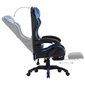 vidaXL biroja krēsls ar kāju balstu, zila un melna mākslīgā āda cena un informācija | Biroja krēsli | 220.lv