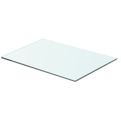 vidaXL stikla plauktu paneļi, 2 gab., 50x30 cm, caurspīdīgi cena un informācija | Plaukti | 220.lv