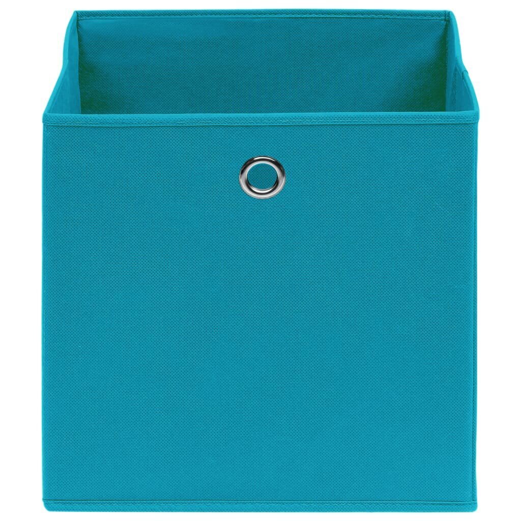 vidaXL uzglabāšanas kastes, 4 gab., 32x32x32 cm, zilgans audums цена и информация | Veļas grozi un mantu uzglabāšanas kastes | 220.lv