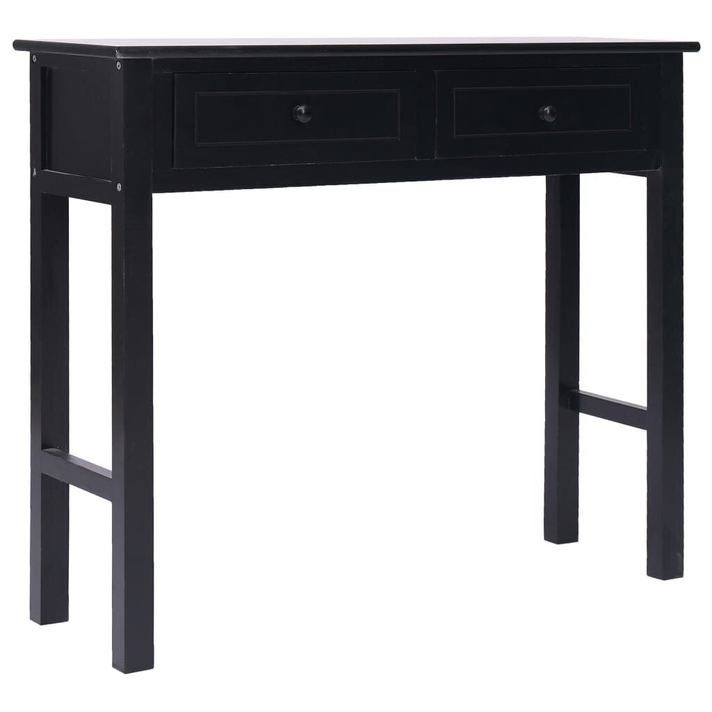 vidaXL konsoles galdiņš, 90x30x77 cm, melns koks cena un informācija | Žurnālgaldiņi | 220.lv