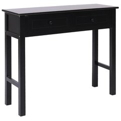 vidaXL konsoles galdiņš, 90x30x77 cm, melns koks cena un informācija | Žurnālgaldiņi | 220.lv