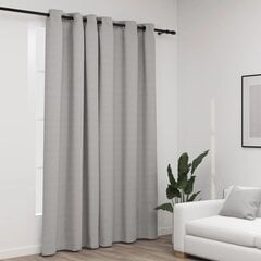 vidaXL gaismu necaurlaidīgs aizkars, 290x245 cm, linveida, pelēks цена и информация | Шторы черные золотые ветки 132х175 см 2 шт в упаковке | 220.lv