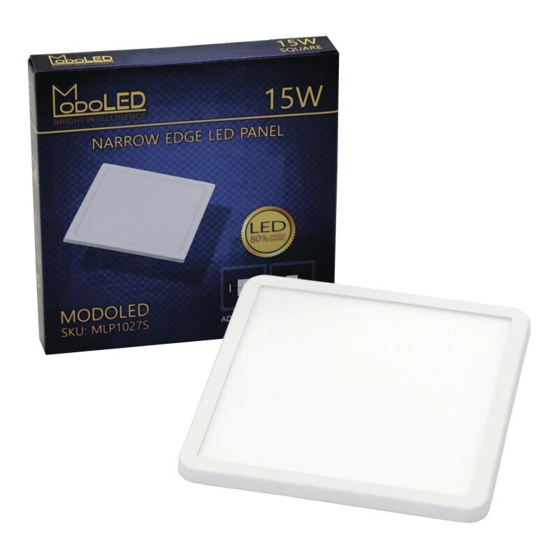 Iebūvējamais kvadrāts LED panelis ar regulējamām atsperēm "MODOLED" 15W cena un informācija | Iebūvējamās lampas, LED paneļi | 220.lv