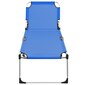 vidaXL saliekama sauļošanās gulta senioriem, zils alumīnijs цена и информация | Sauļošanās krēsli | 220.lv