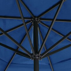 vidaXL dārza saulessargs ar alumīnija kātu, 500 cm, debesu zils cena un informācija | Saulessargi, markīzes un statīvi | 220.lv