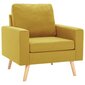 vidaXL atpūtas krēsls, dzeltens audums цена и информация | Atpūtas krēsli | 220.lv