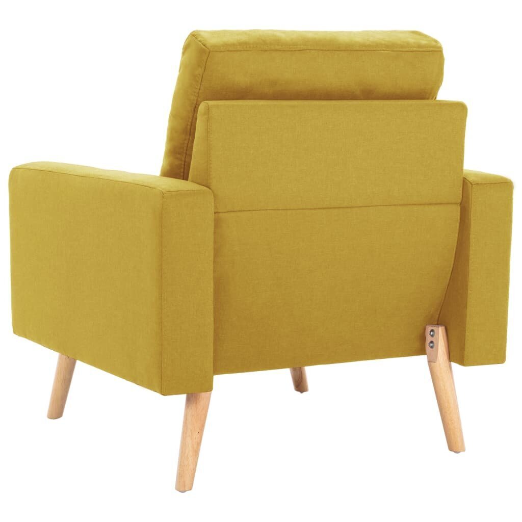 vidaXL atpūtas krēsls, dzeltens audums цена и информация | Atpūtas krēsli | 220.lv
