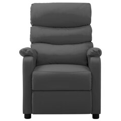 vidaXL atpūtas krēsls, atgāžams, pelēka mākslīgā āda cena un informācija | Atpūtas krēsli | 220.lv