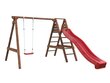 Rotaļu laukums Palmako Eglīte, brūns, 306 x 208 x 219 cm cena un informācija | Slidkalniņi, kāpšanas konstruktori | 220.lv