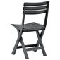 vidaXL saliekami dārza krēsli, 2 gab., antracītpelēka plastmasa cena un informācija | Dārza krēsli | 220.lv