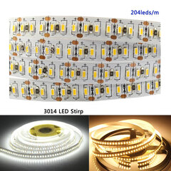 LED лента 5м 100W 6000Lm 1020 диодов (smd 3014) 3000K (теплый свет) цена и информация | Светодиодные ленты | 220.lv