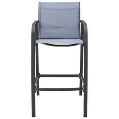 vidaXL dārza bāra krēsli, 4 gab., pelēks tekstilēns цена и информация | скамейка со столиком | 220.lv