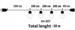 Dārza virtene 10m + 10xE27 LED spuldzes (7W) cena un informācija | LED lentes | 220.lv