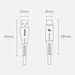 Kabelis Baseus Water Drop USB - USB Type C, 66 W (11 V / 6 A) Huawei SCP, 2 m (CATSD-N01) cena un informācija | Savienotājkabeļi | 220.lv