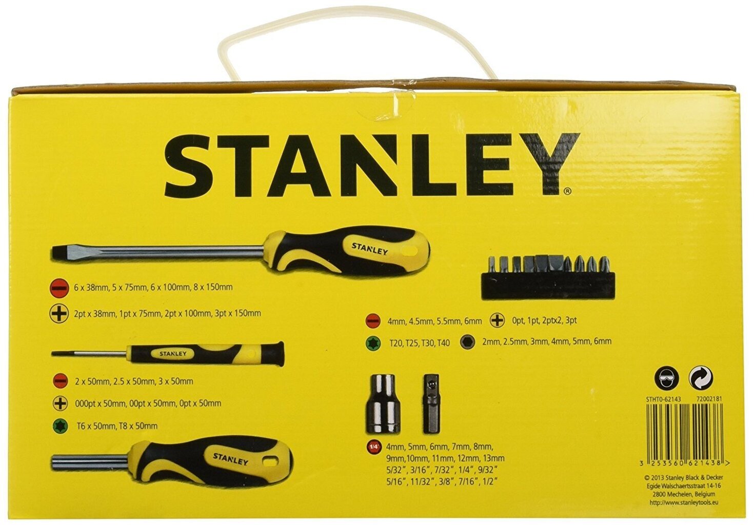 Skrūvgriežu komplekts Stanley x57 cena un informācija | Rokas instrumenti | 220.lv